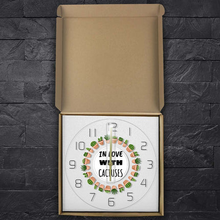 Orologio da parete a LED cactus