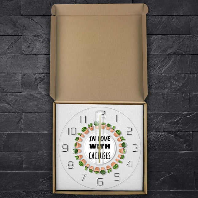 Orologio da parete a LED cactus