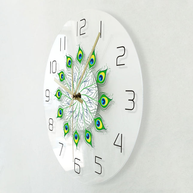Orologio da parete a LED pavone