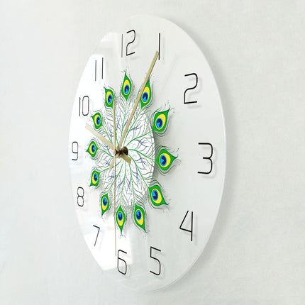 Orologio da parete a LED pavone