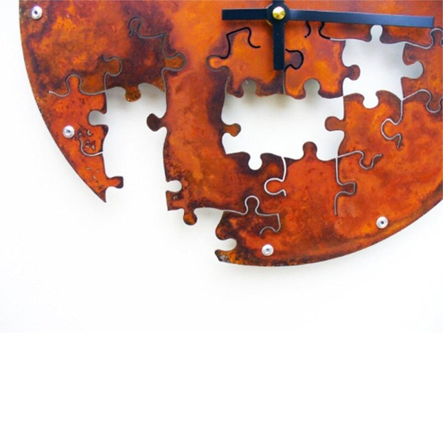 Orologio da parete design puzzle metallo