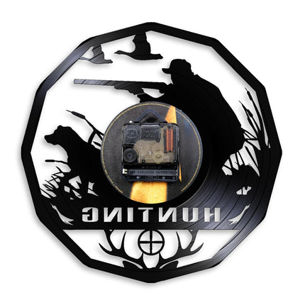 Orologio da parete in vinile caccia