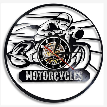 Orologio da parete vinile tema motocross