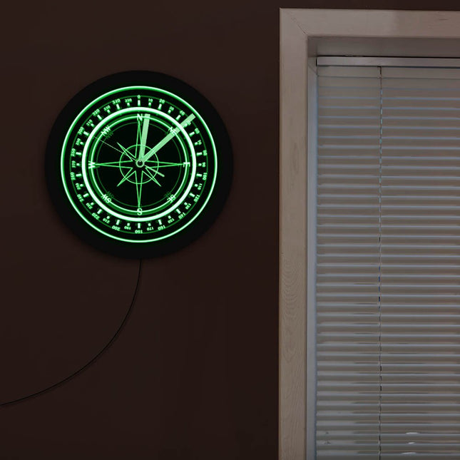 Orologio da parete LED design bussola