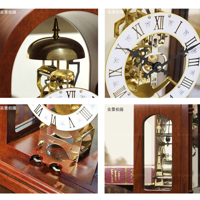 Orologio da tavolo legno meccanismo a vista