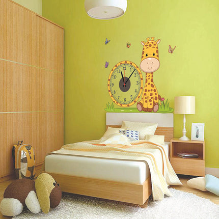 Orologio da parete adesivo con giraffa