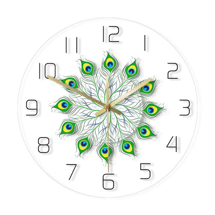 Orologio da parete a LED pavone