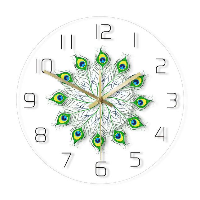 Orologio da parete a LED pavone