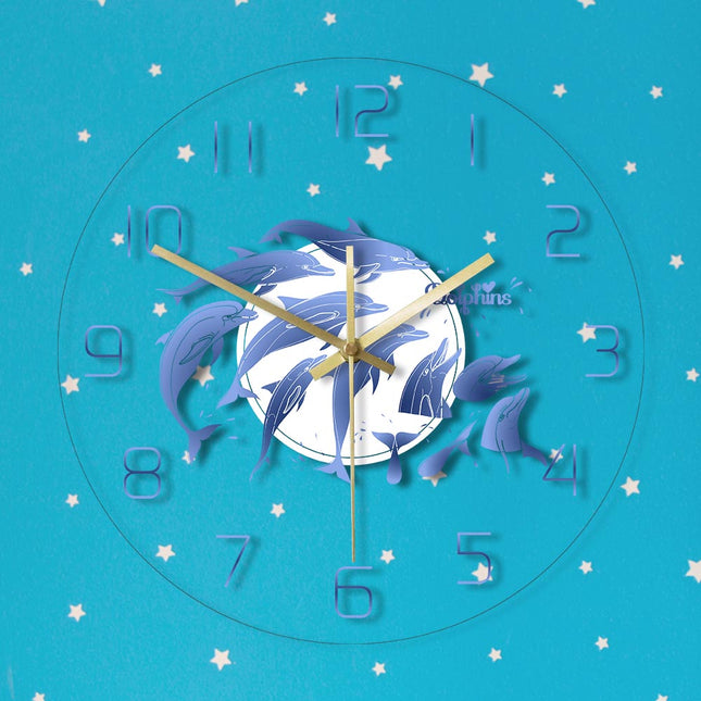 Orologio da parete a LED delfino