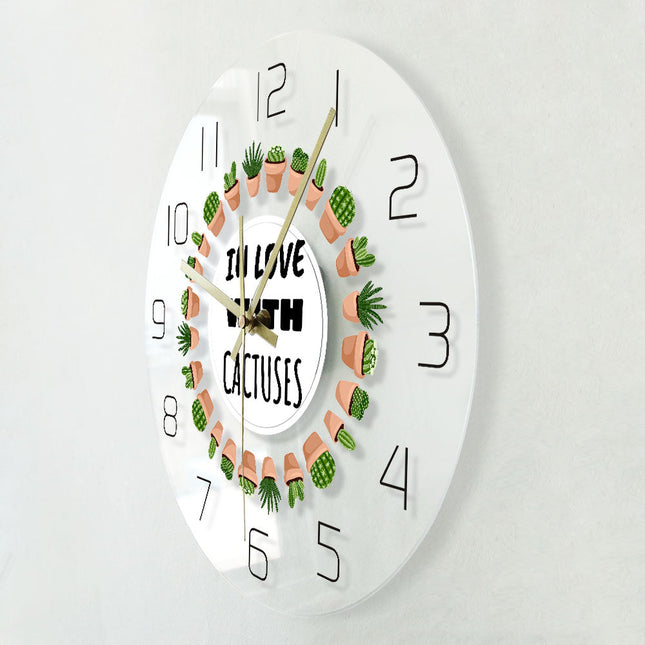 Orologio da parete a LED cactus