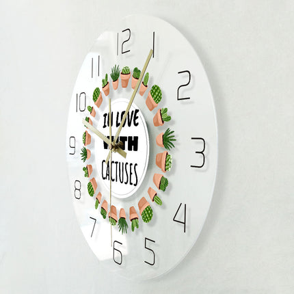 Orologio da parete a LED cactus