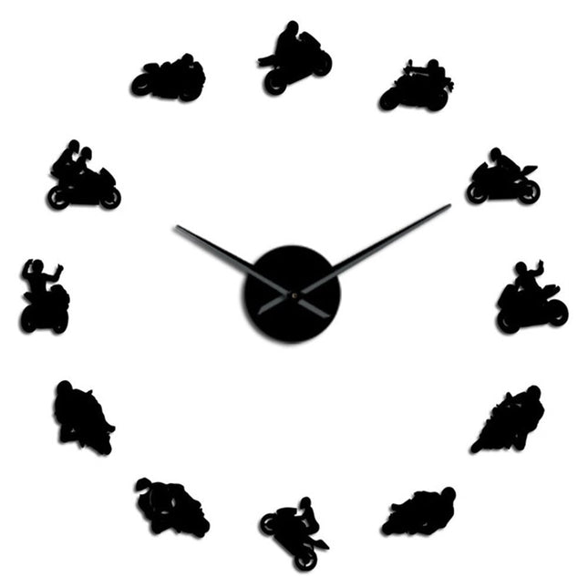 Orologio da parete adesivo 3D moto