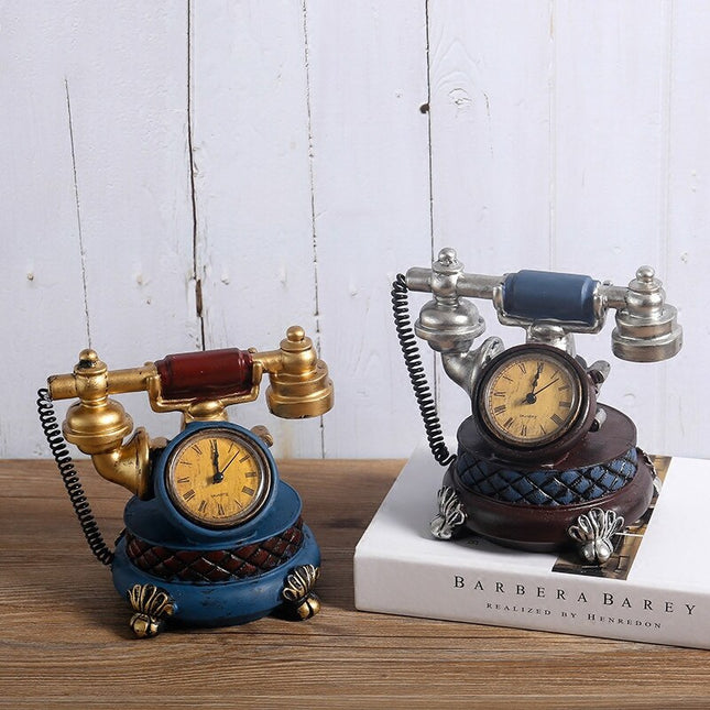 Orologio da tavolo vintage a telefono