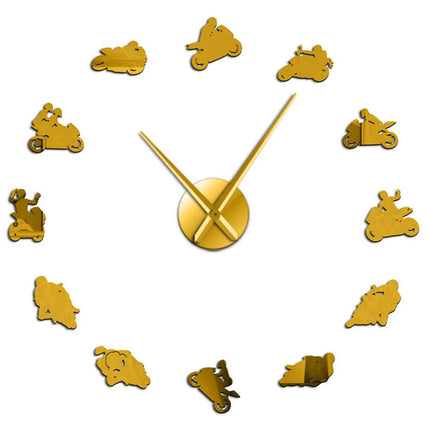 Orologio da parete adesivo 3D moto