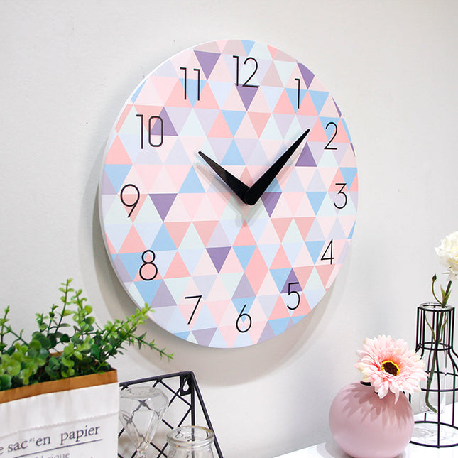 Orologio da parete design geometrico colorato