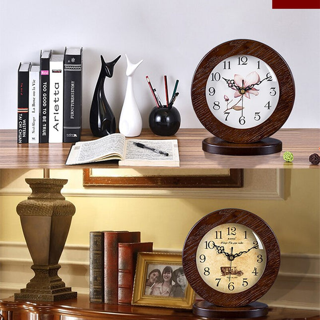 Orologio da tavolo classico in legno