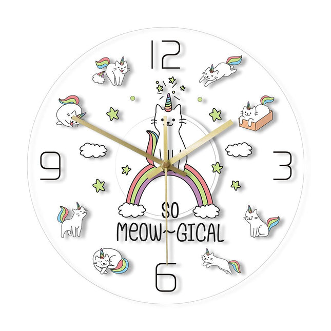 Orologio da parete a LED gatto