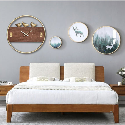 Orologio da parete design con uccelli