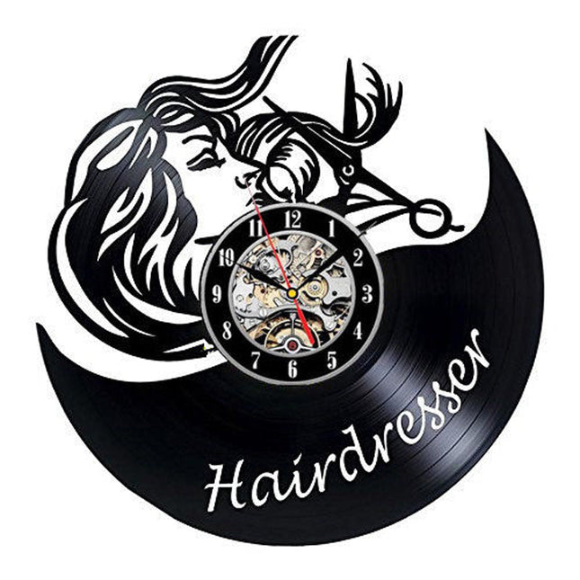 Orologio da parete vinile per Barbiere