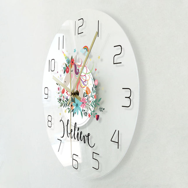 Orologio LED unicorno per cameretta bambina