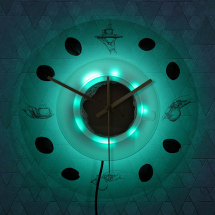 Orologio da muro LED tazza caffè