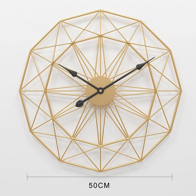 Orologio da parete in ferro geometrico