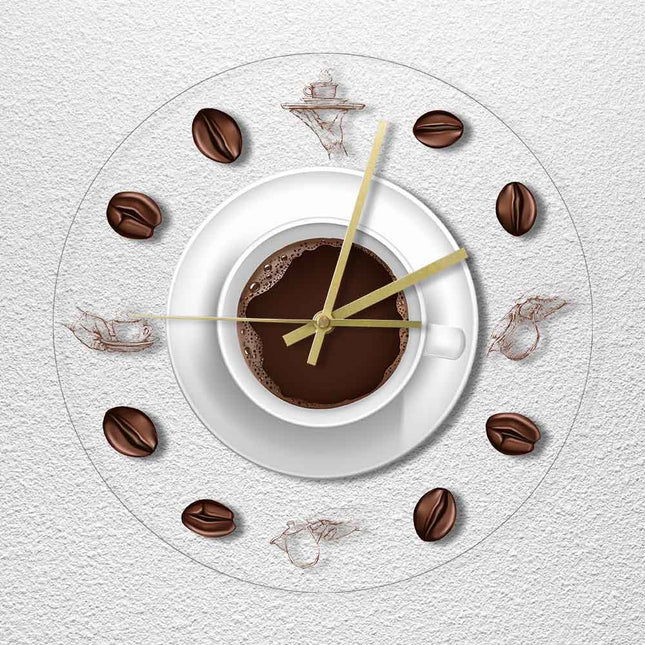 Orologio da muro LED tazza caffè