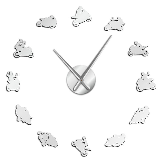 Orologio da parete adesivo 3D moto