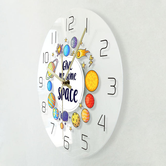 Orologio da parete a LED pianeti