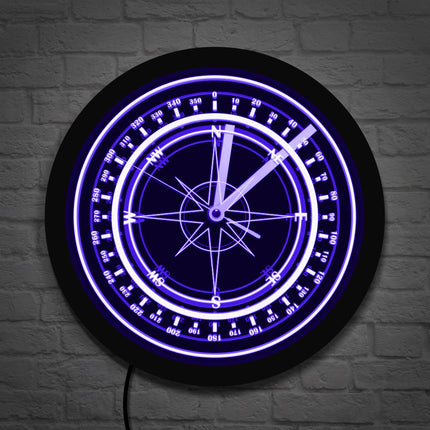 Orologio da parete LED design bussola