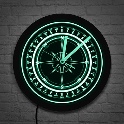 Orologio da parete LED design bussola