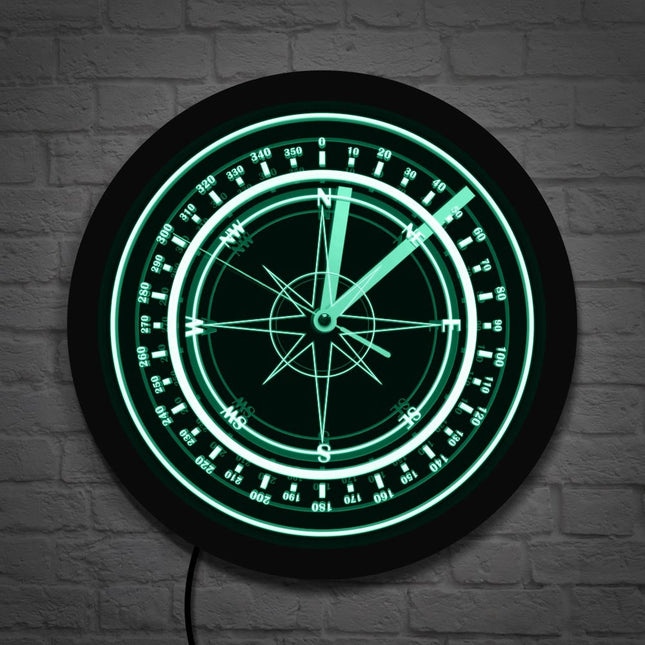 Orologio da parete LED design bussola