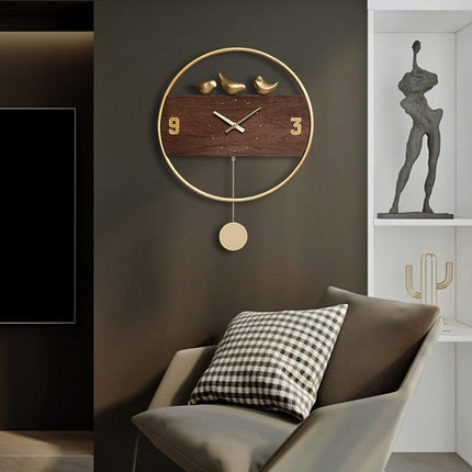 Orologio da parete design con uccelli