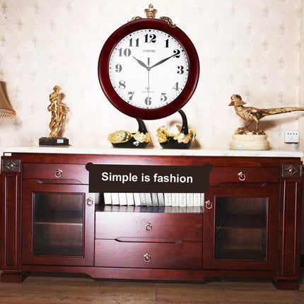 Orologio da parete vintage rotondo in legno