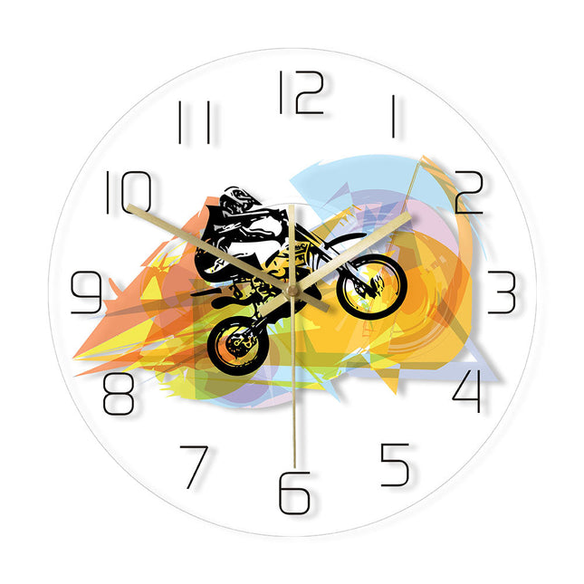 Orologio da parete a LED motocross