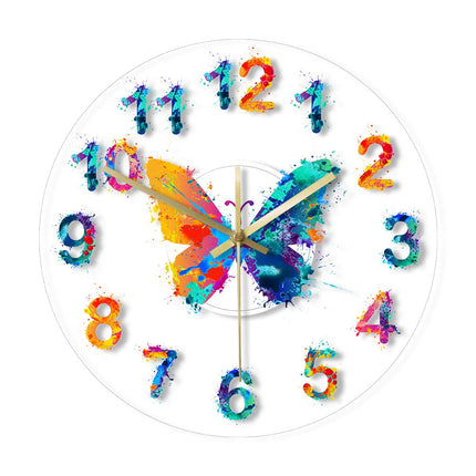 Orologio da parete a LED farfalle
