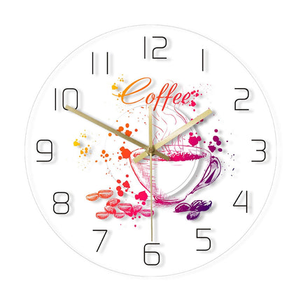 Orologio da parete a LED caffè