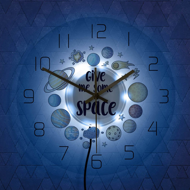 Orologio da parete a LED pianeti