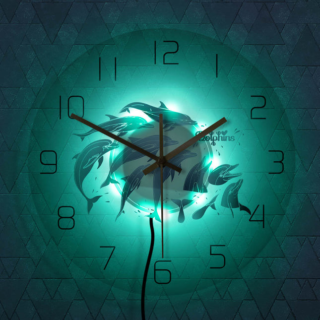 Orologio da parete a LED delfino