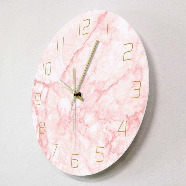 Orologio da parete marmo rosa dorato