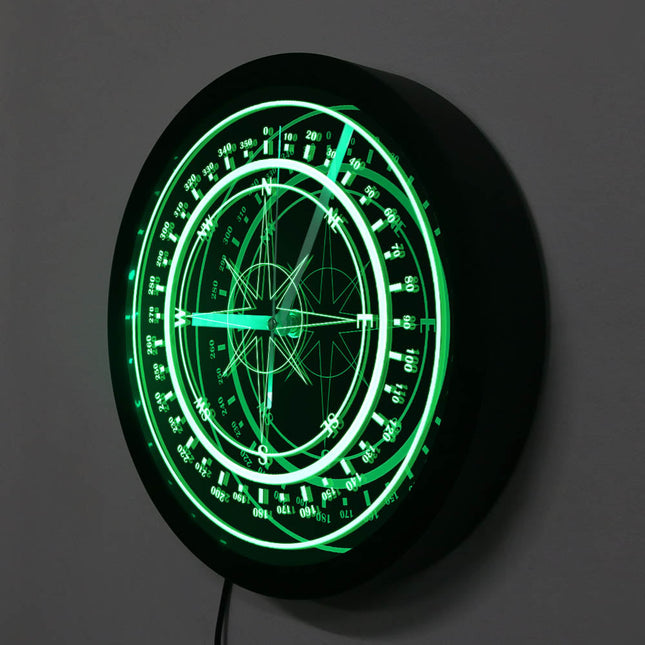 Orologio da parete LED design bussola