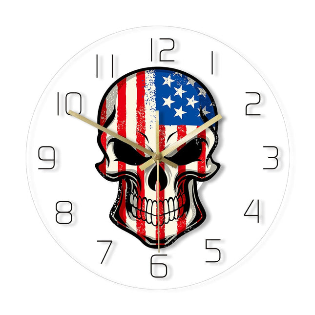 Orologio da muro LED teschio USA