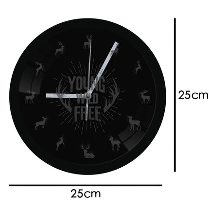 Orologio da parete LED tema cervo