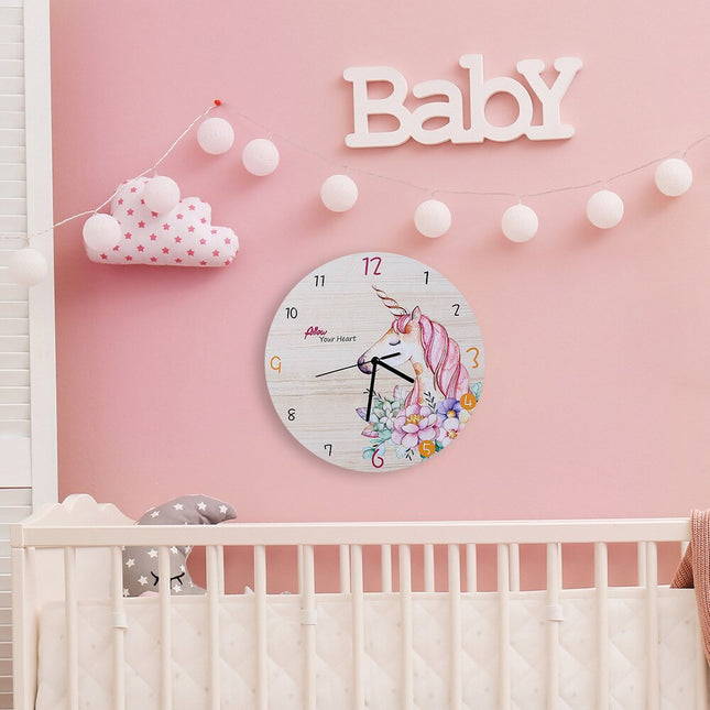 Orologio da parete per bambina unicorno
