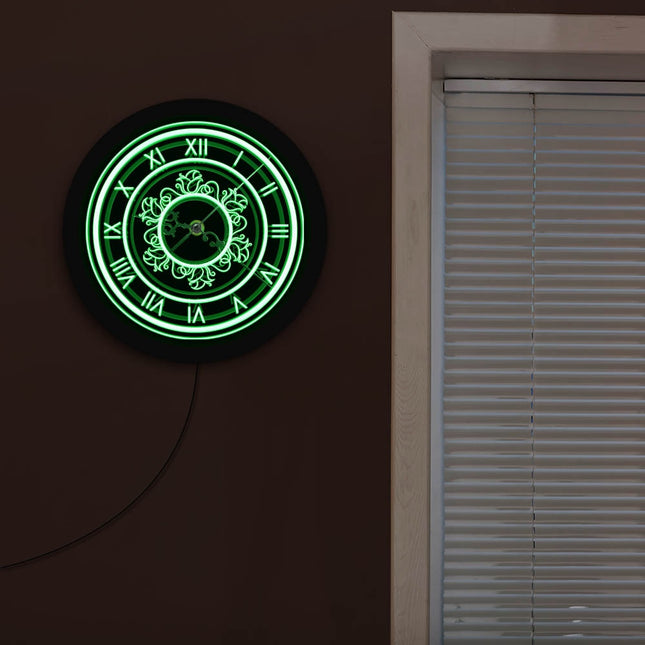 Orologio da parete LED design barocco