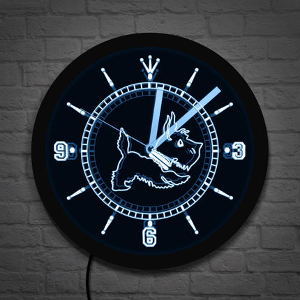 Orologio da parete a LED cane terrier