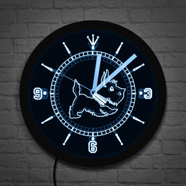 Orologio da parete a LED cane terrier
