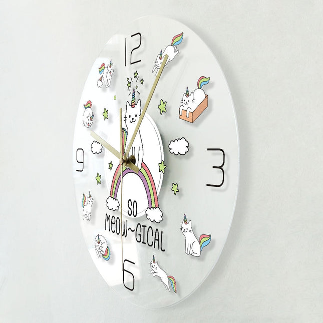 Orologio da parete a LED gatto