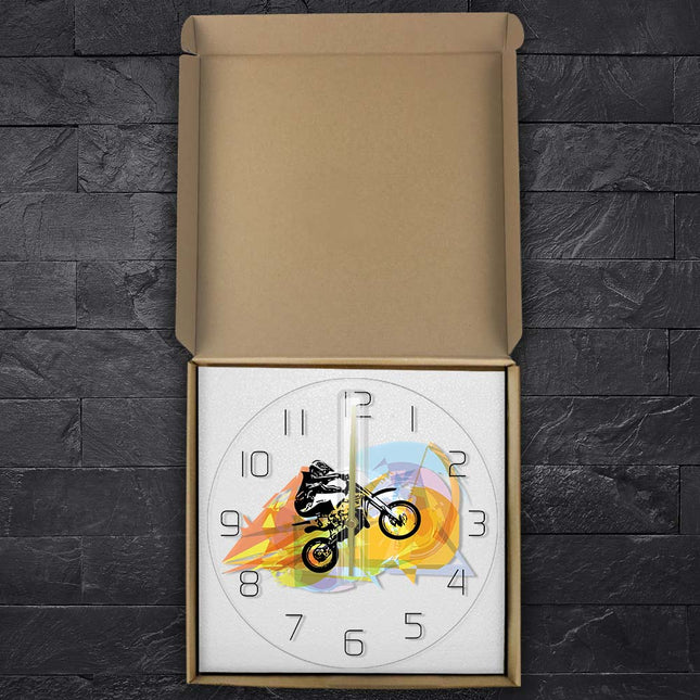 Orologio da parete a LED motocross