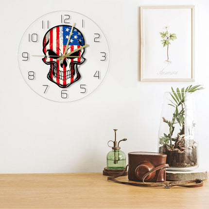 Orologio da muro LED teschio USA